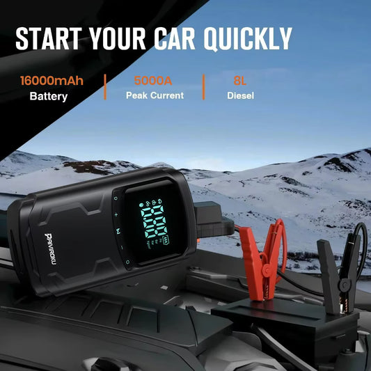5000A Car Jump Starter with Air Compressor