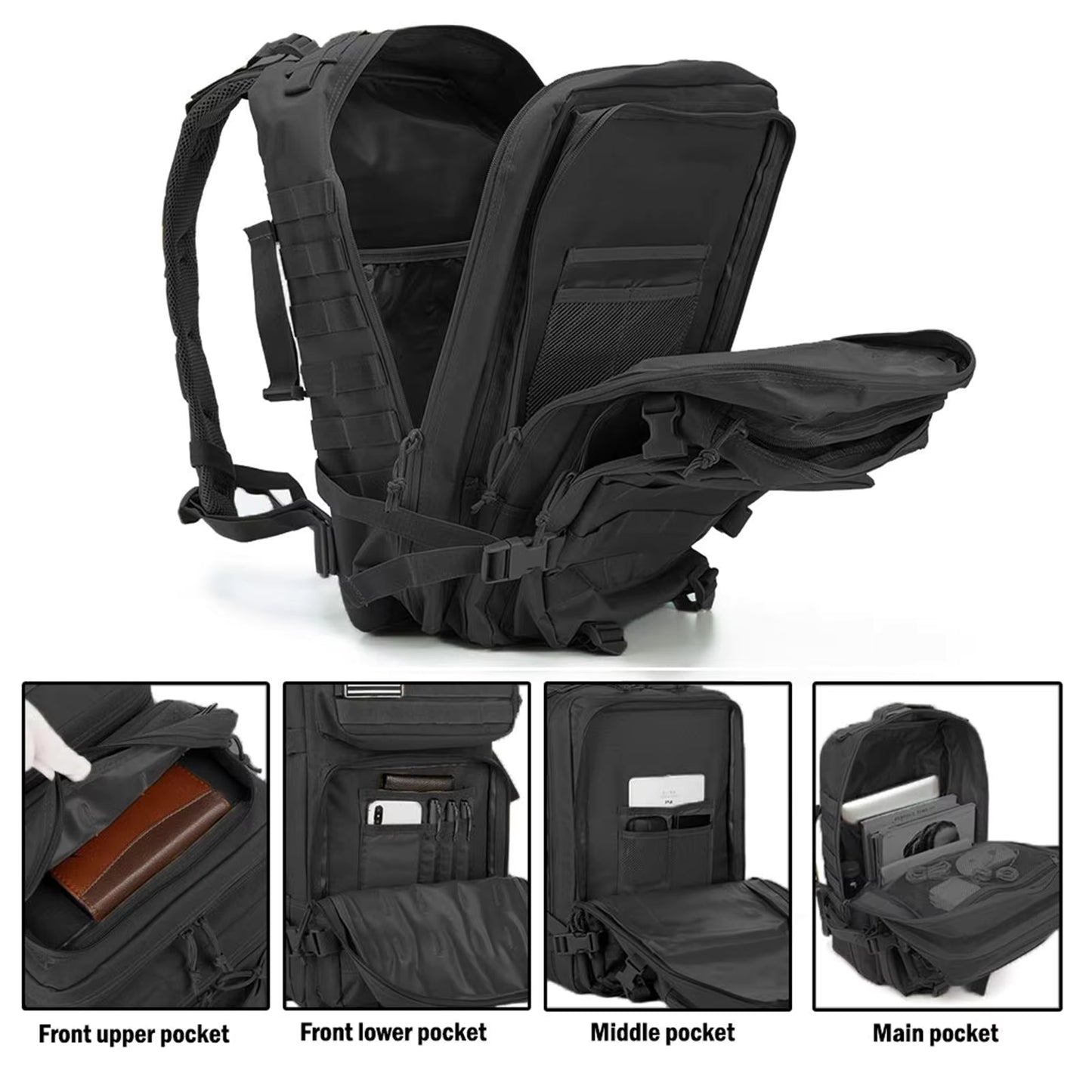 45L Tactical MOLLE Backpack