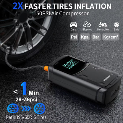 5000A Car Jump Starter with Air Compressor